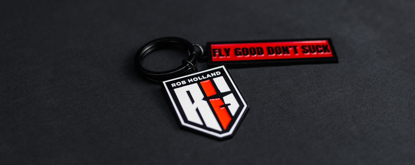 RH AEROSPORTS METAL LOGO KEYCHAIN