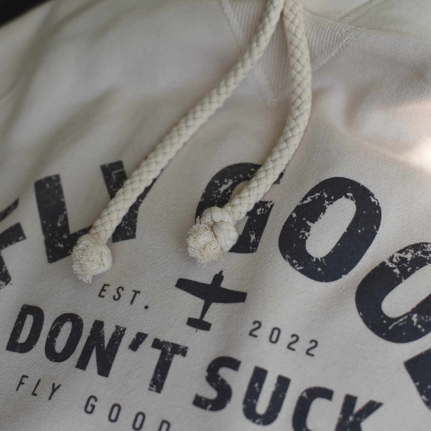 FLY GOOD VINTAGE HOODIE - Sand