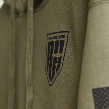 RH AEROSPORTS MILITARY GREEN FLAG HOODIE