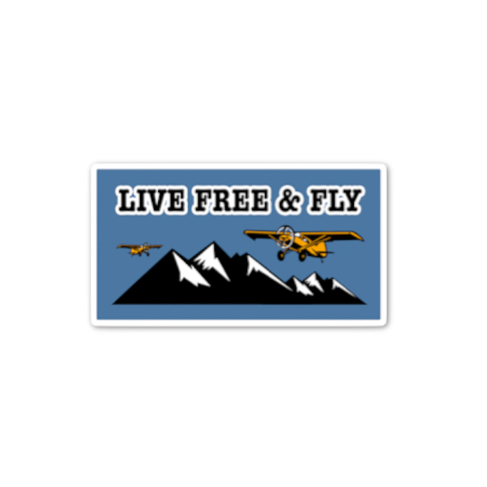 MOUNTAIN FLYING STICKER (LIVE FREE & FLY)