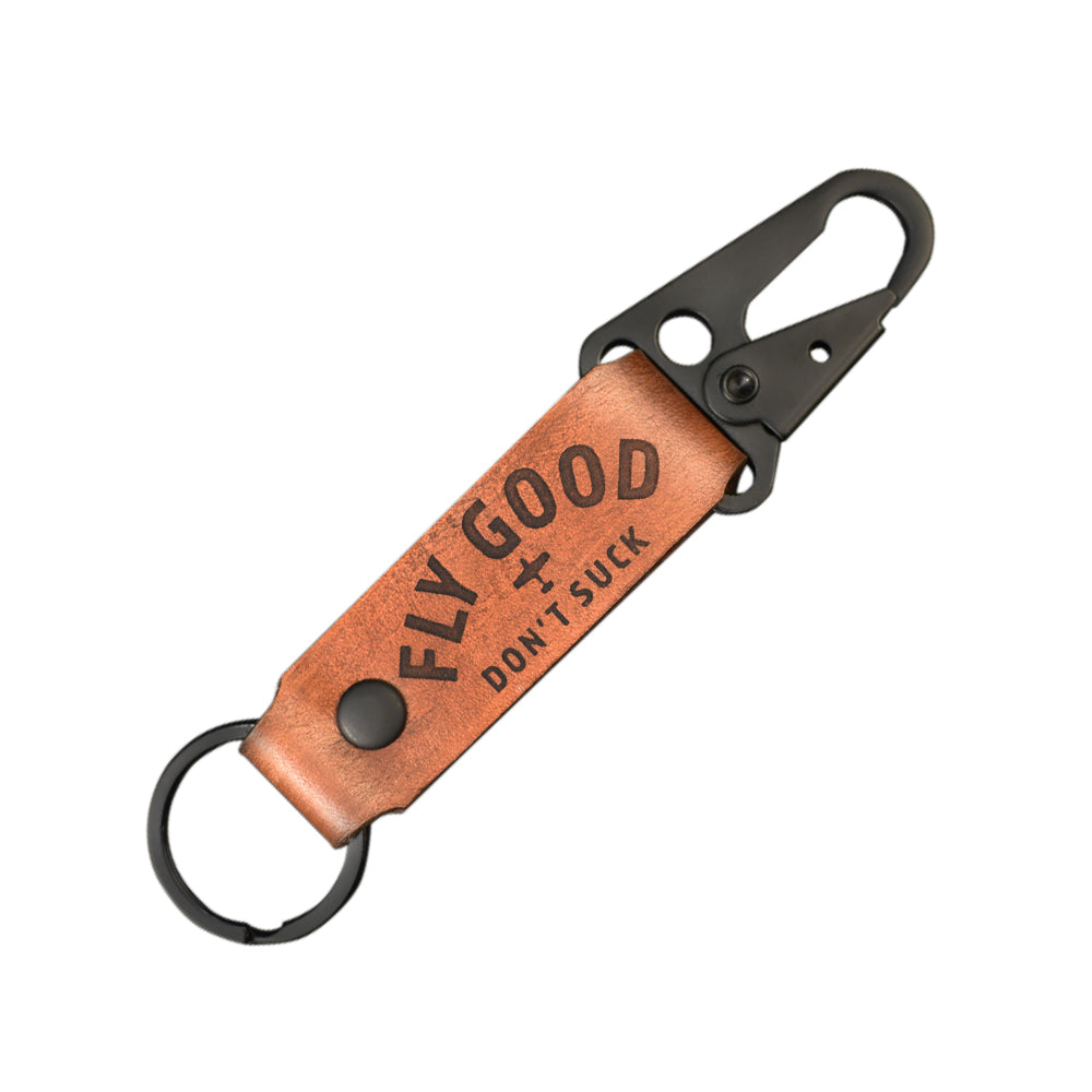 BROWN LEATHER KEYCHAIN